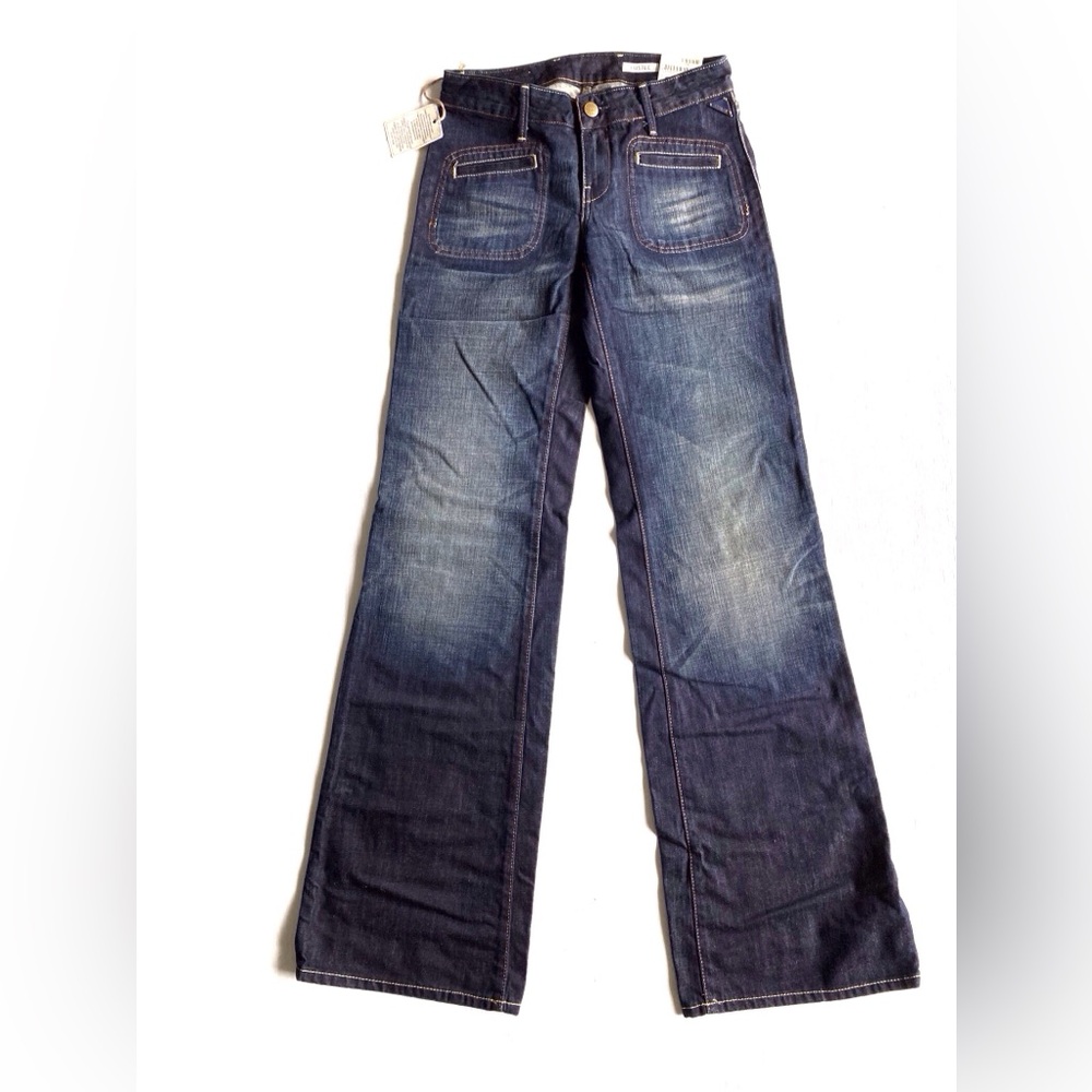 Replay Hustle Women’s Jeans Bootcut Pants Flare W26 L34 Dark Blue New